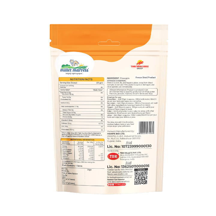 Pineapple Freeze Dried Fruit – 100% Natural Crispy Tropical Snack