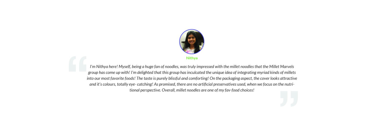 testimonials nithya