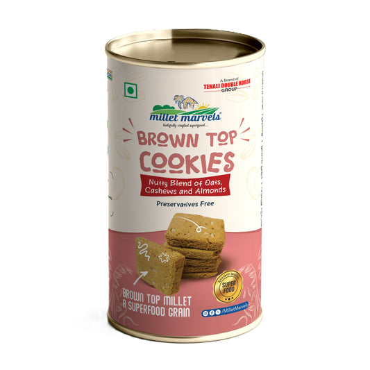 TDH Millets Brown Top Cookies by Tenali Double Horse