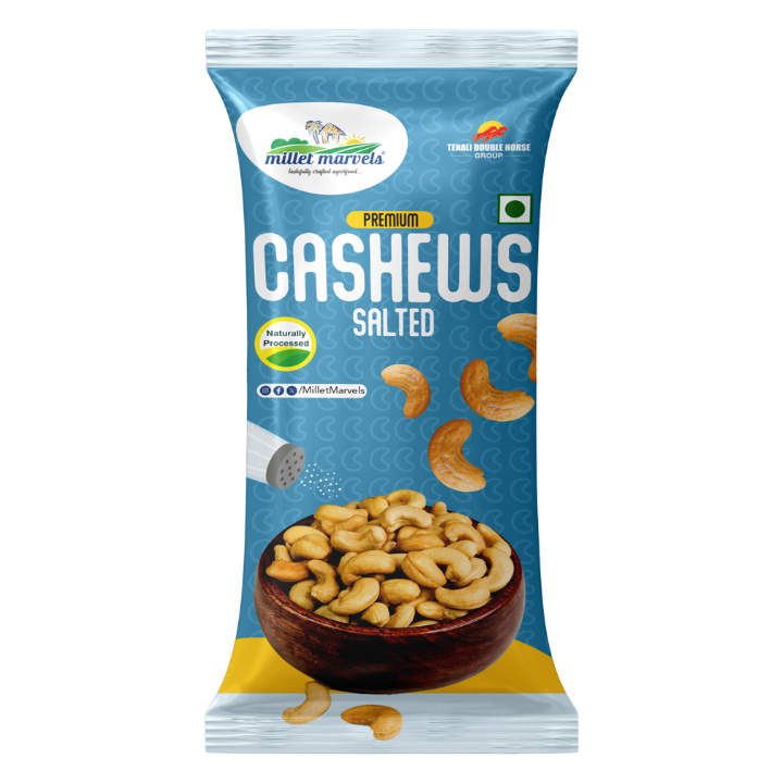 Salted Cashews 25g – Premium Ready-to-Eat Snack | Millet Marvels